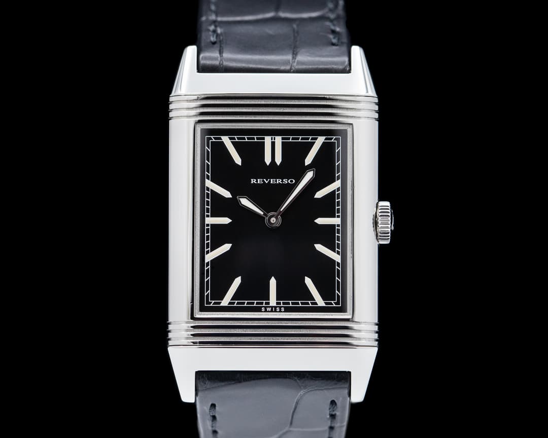Jaeger LeCoultre Grande Reverso Tribute to 1931 Ultra Thin SS Black Dial