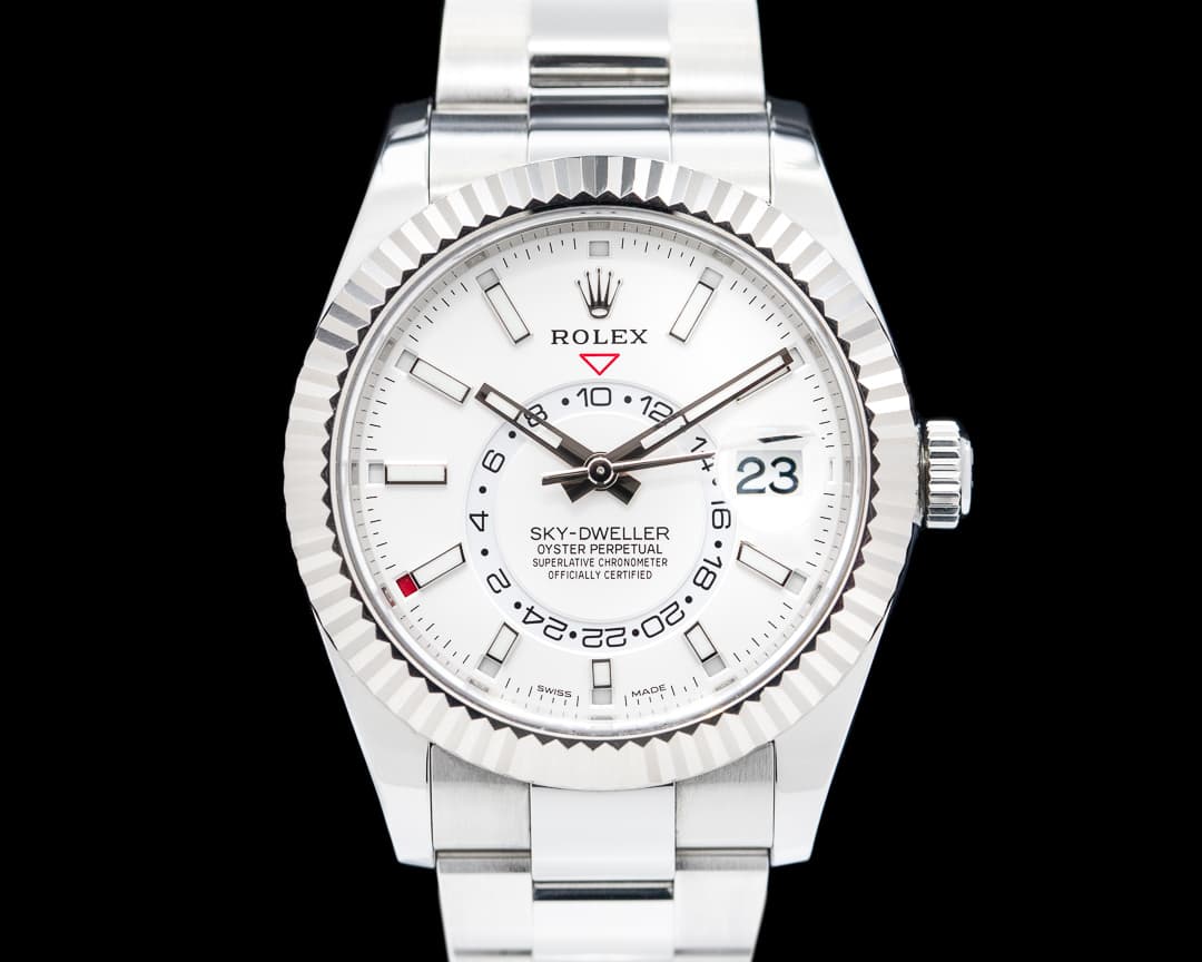 Rolex Sky Dweller 326934 Steel White Dial SS 