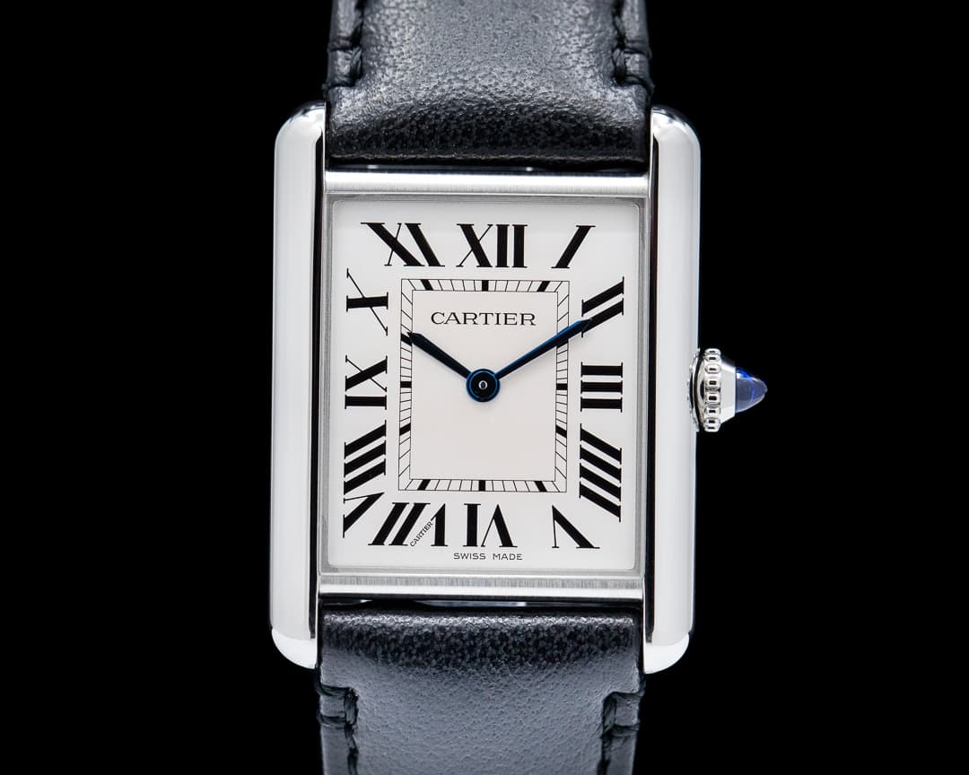 Cartier Tank Must Solarbeat SS White Roman Dial RARE