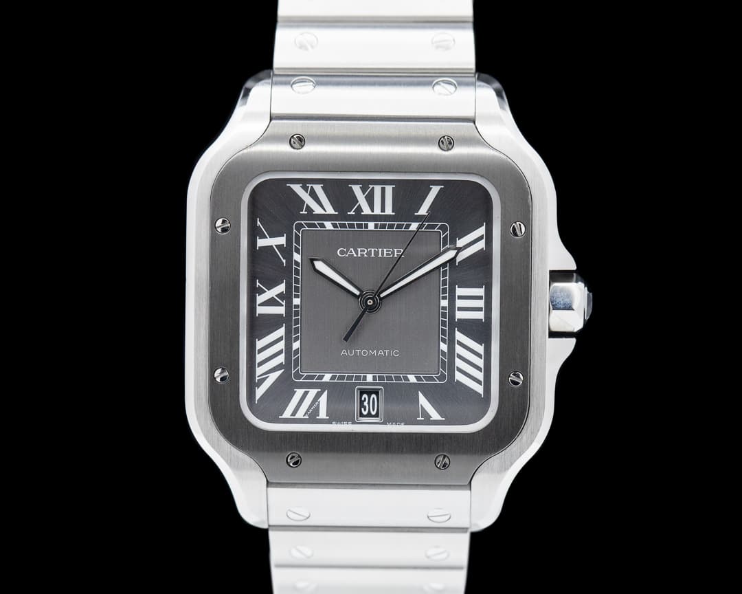 Cartier Santos Large SS / SS Grey Dial Automatic