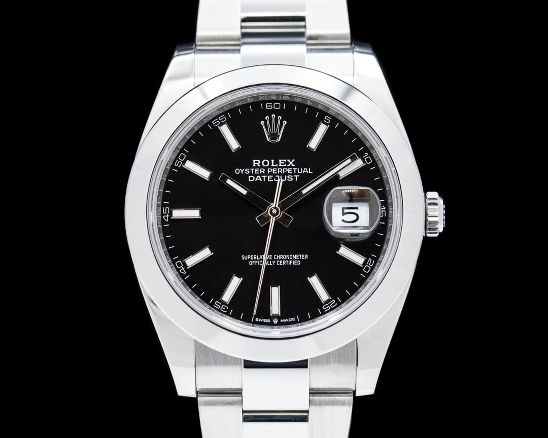 Rolex Datejust 41 126300 Black Stick Dial SS