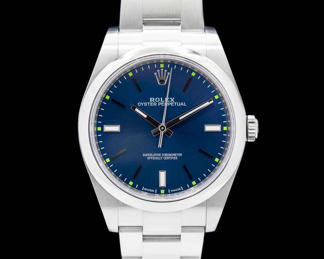 Rolex Oyster Perpetual SS Blue Dial 