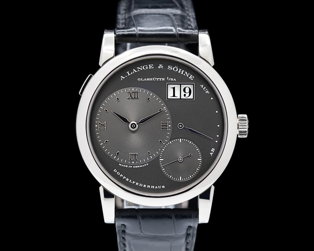 A. Lange and Sohne Lange 1 101.030 Grey Slate Dial White Gold 
