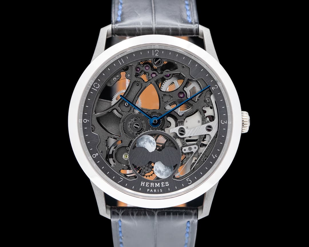 hermes Slim d'Hermes Squelette Lune Platinum / Titanium