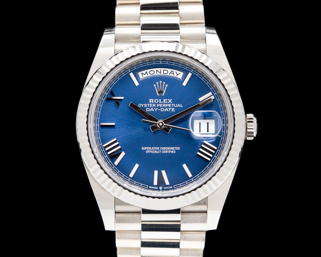 Rolex Day Date 228239 President 18K White Gold Blue Dial 40MM 2022