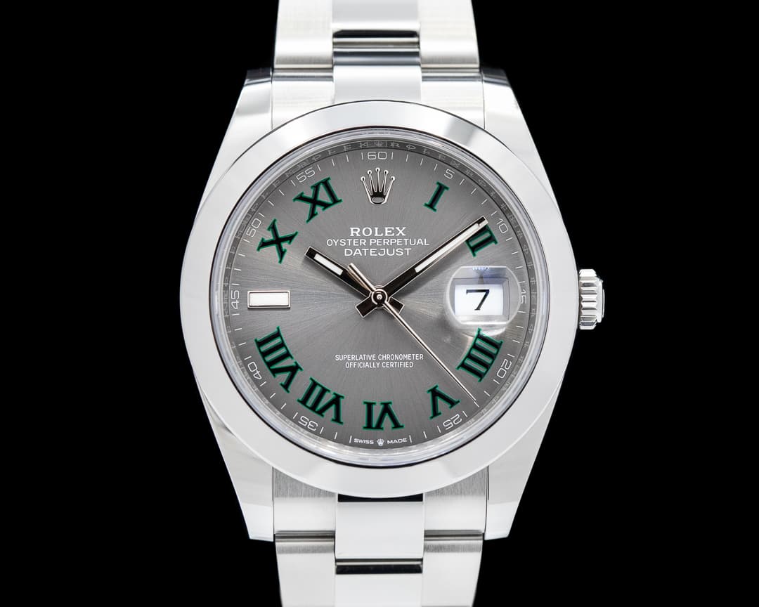 Rolex Datejust 41 126300 Wimbledon Slate Roman Dial SS 2023