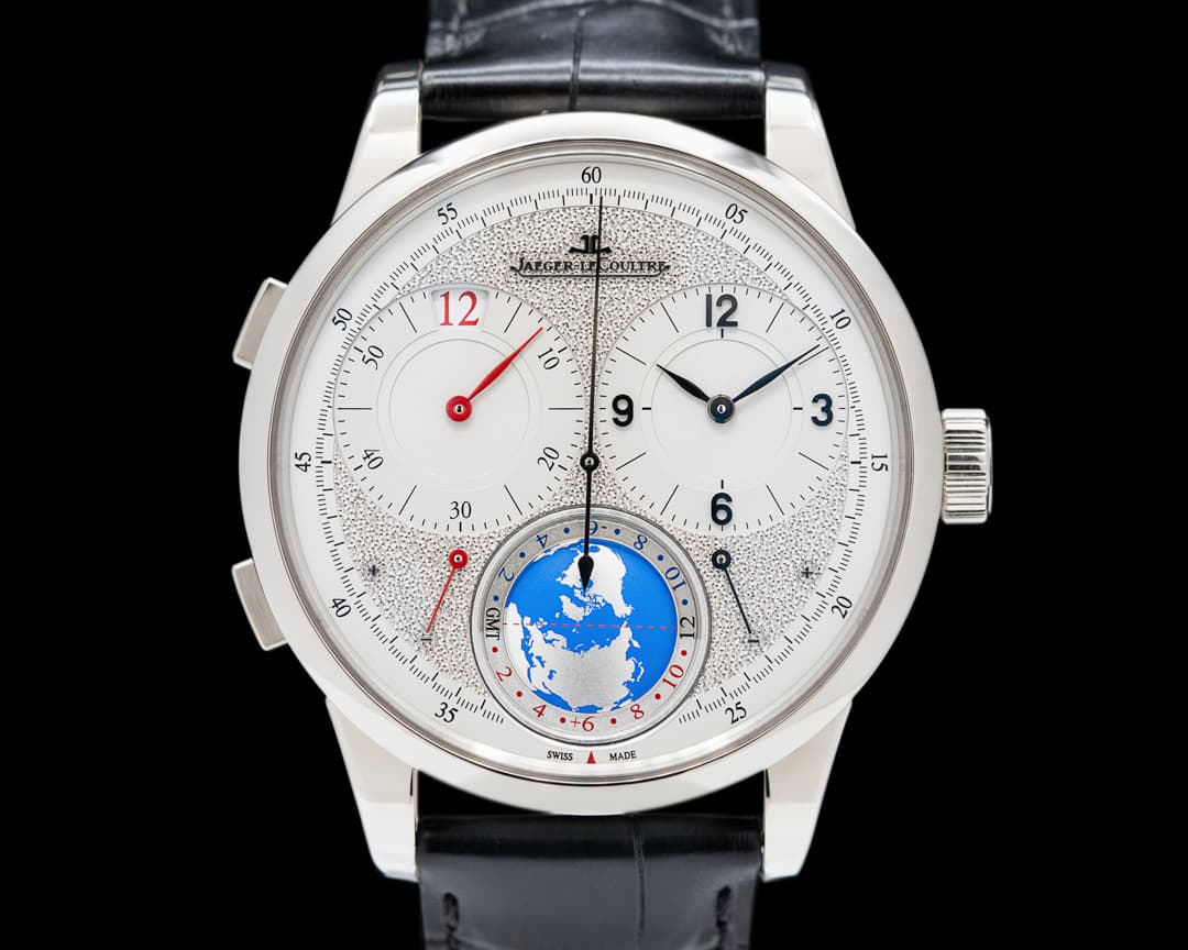 Jaeger LeCoultre Duometre Unique Travel Time 18K White Gold LIMITED RARE