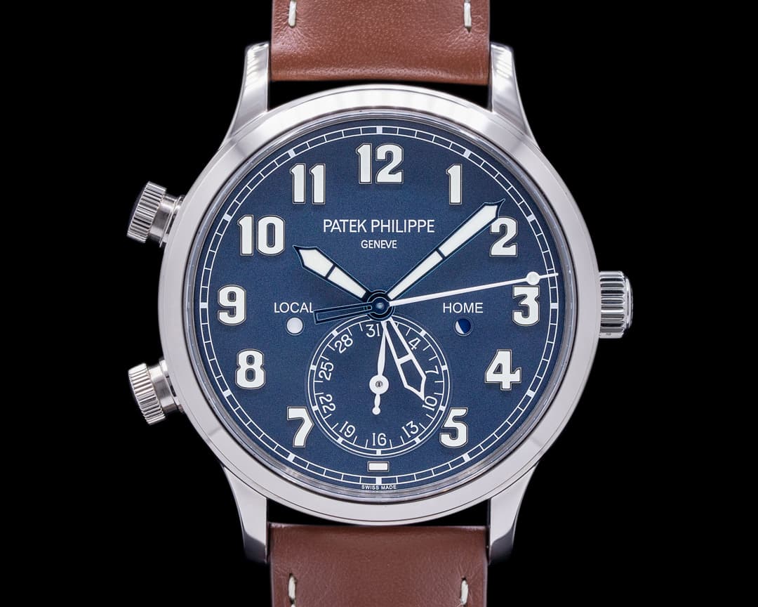 Patek Philippe Calatrava 5524G Pilot Travel Time 18k White Gold