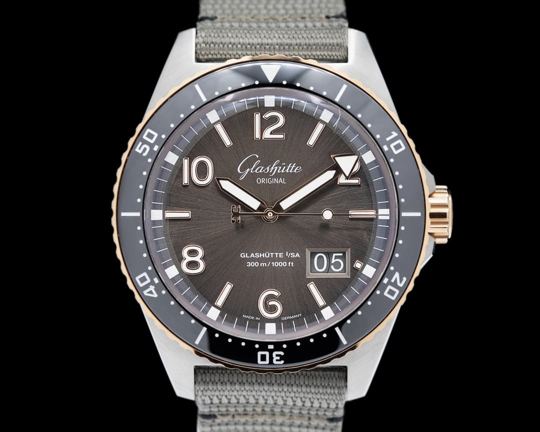 Glashutte Original SeaQ Panorama Date 18k/SS Bicolor Case/Deployant Buckle