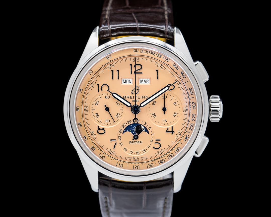 Breitling Premier B25 Datora Salmon Dial 