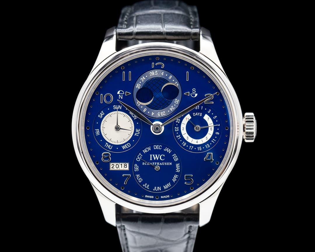 IWC Portuguese Perpetual Calendar Double Moon 18K White Gold