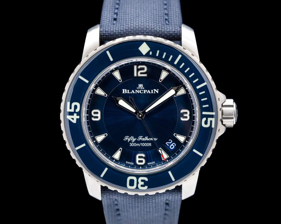 Blancpain  Fifty Fathoms Blue Dial Titanium