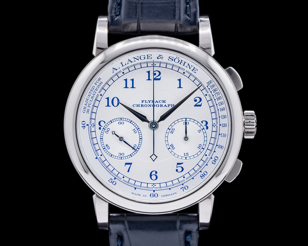 A. Lange and Sohne 1815 Chronograph 414.026 18K White Gold BOUTIQUE 2022 / Deployant