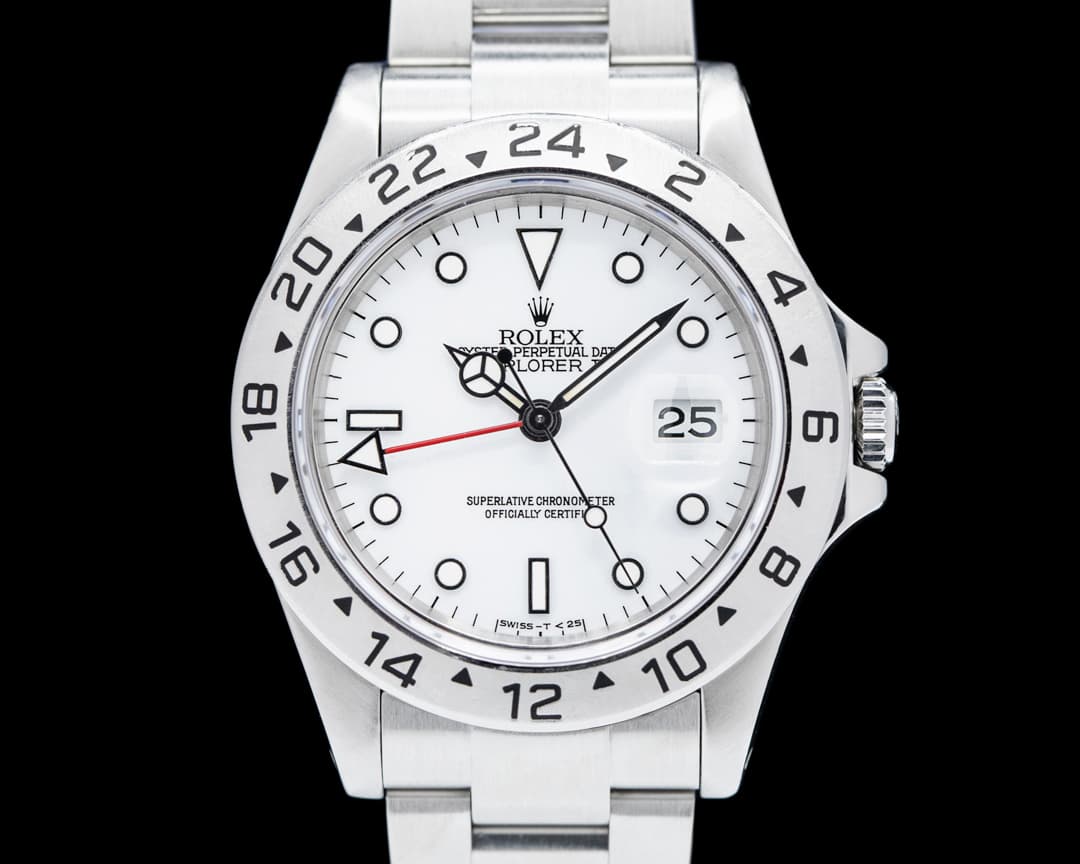 Rolex Explorer II "Polar" 16570 White Dial SS.