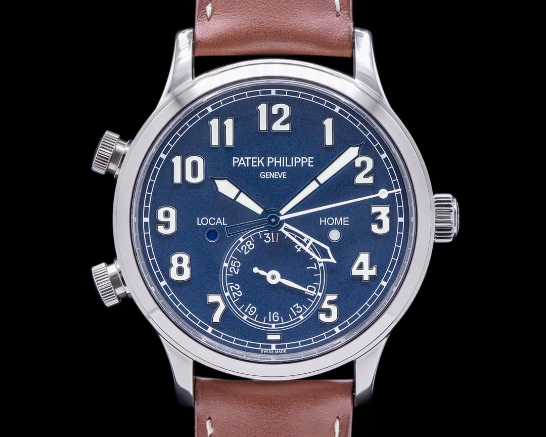 Patek Philippe Calatrava 5524G Pilot Travel Time 18k White Gold