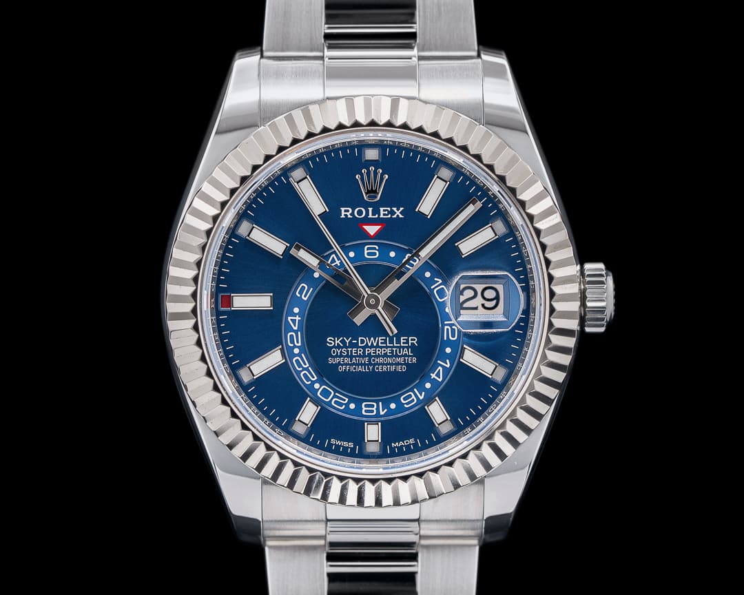 Rolex Sky Dweller 326934 Steel Blue SS Oyster Bracelet 