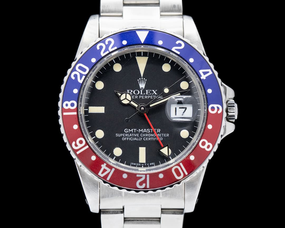 Rolex GMT Master 16750 SS Pepsi Bezel NICE PATINA