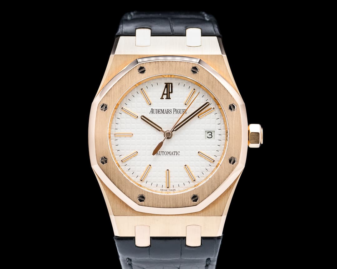 Audemars Piguet Royal Oak 15300OR Jumbo White Dial 18K Rose Gold 