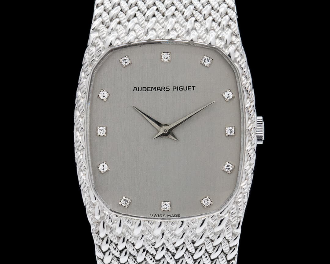 Audemars Piguet Vintage 18k White Gold Bracelet Watch Manual Wind Diamonds