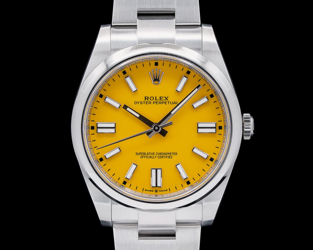 Rolex Oyster Perpetual 124300 41mm SS / Yellow Dial 
