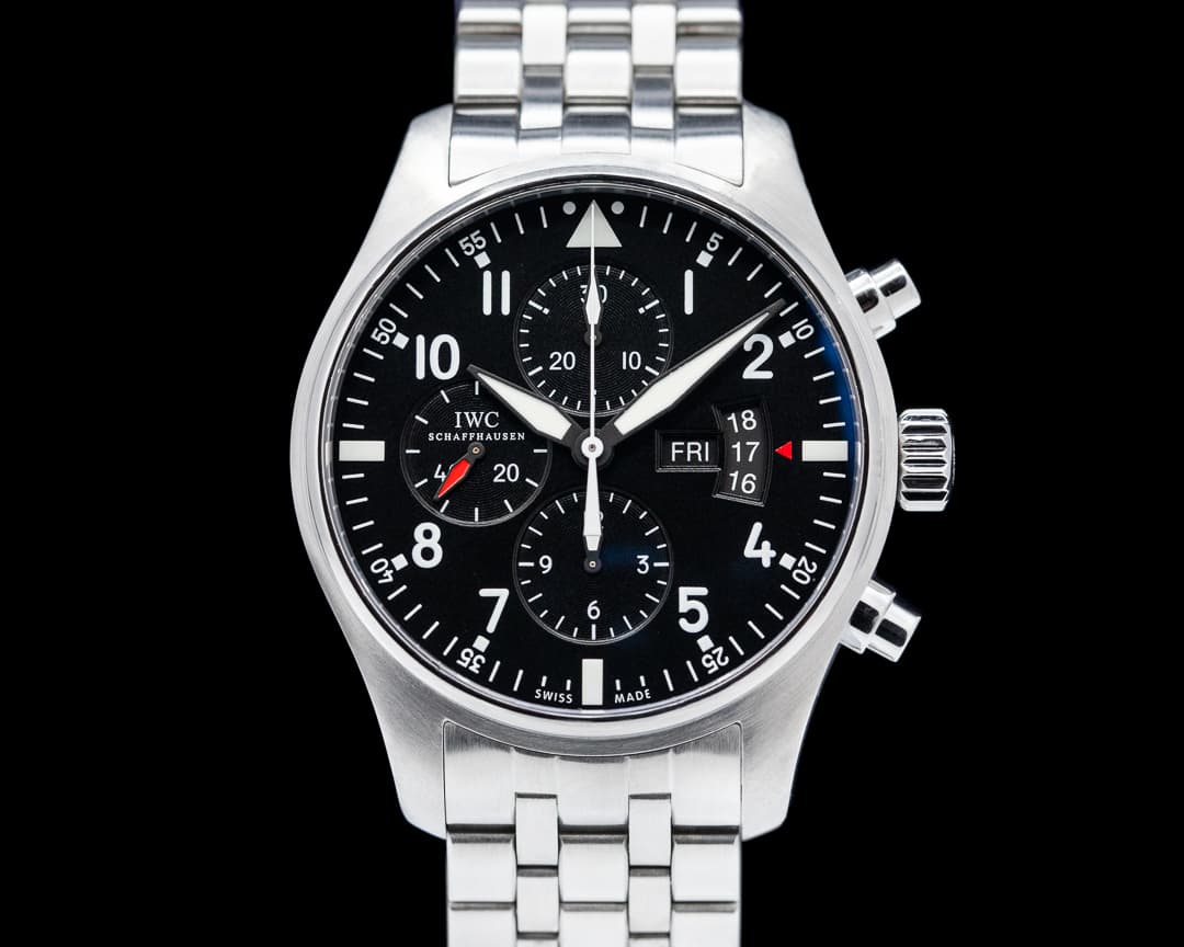 IWC Pilot Chronograph SS Black Dial 43MM