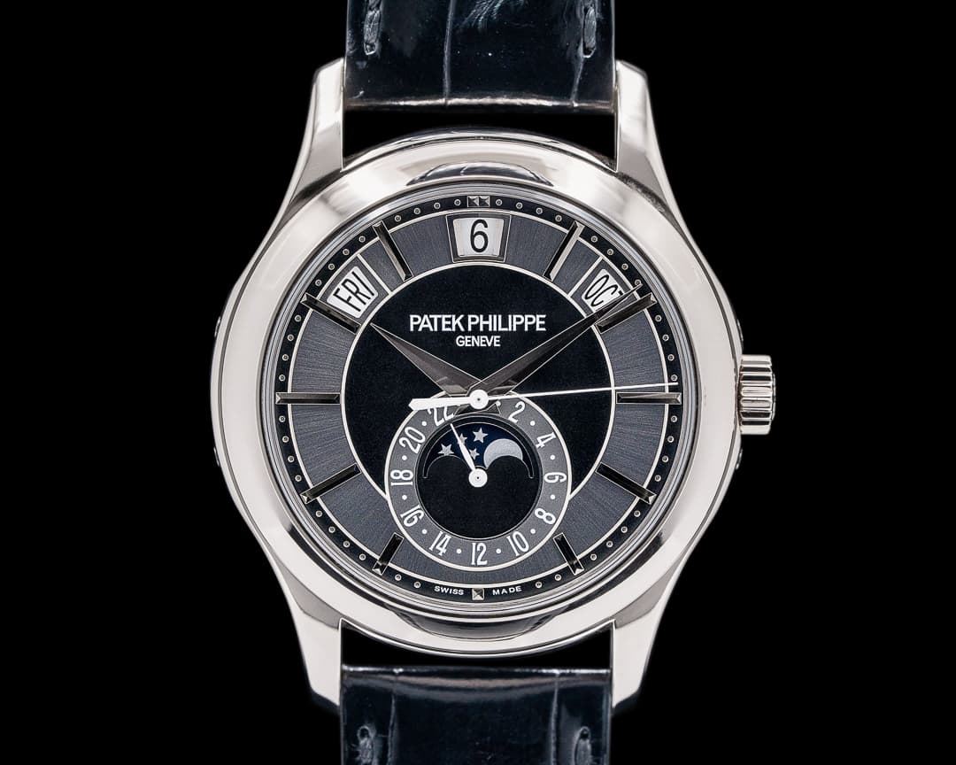 Patek Philippe Annual Calendar Rhodium Dial 18K White Gold 