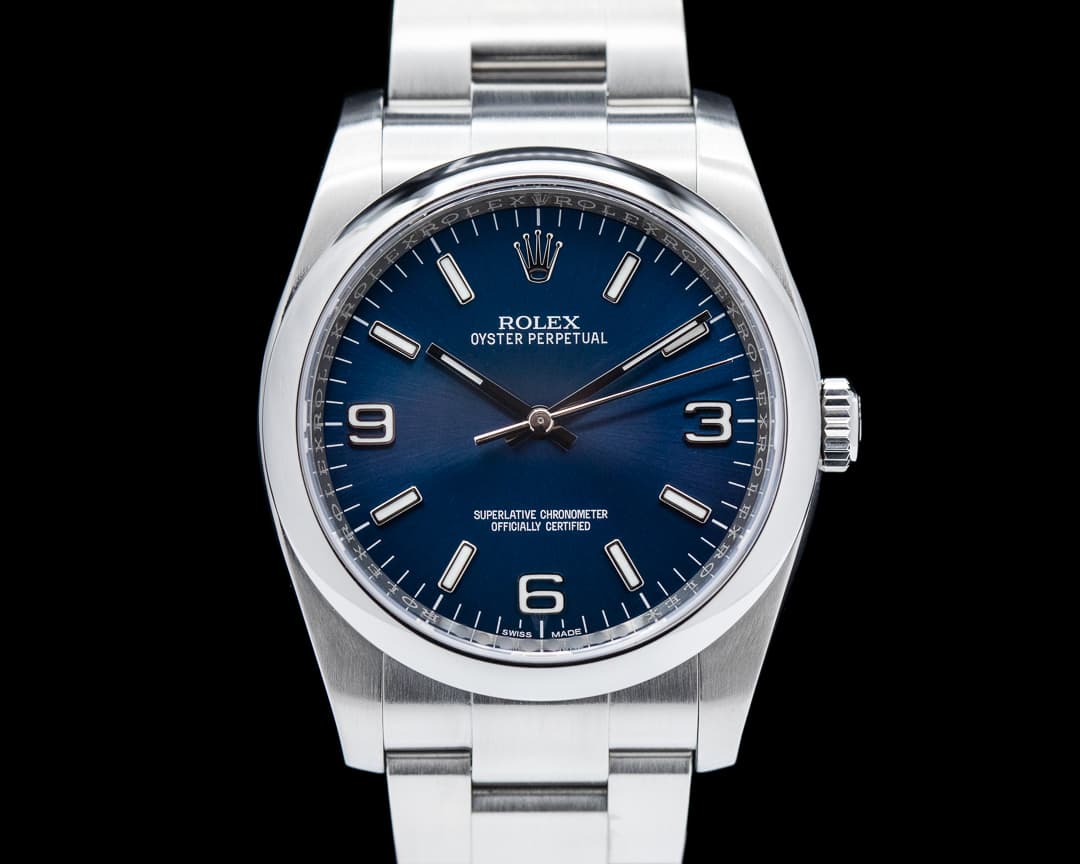 Rolex Oyster Perpetual SS Blue Dial 