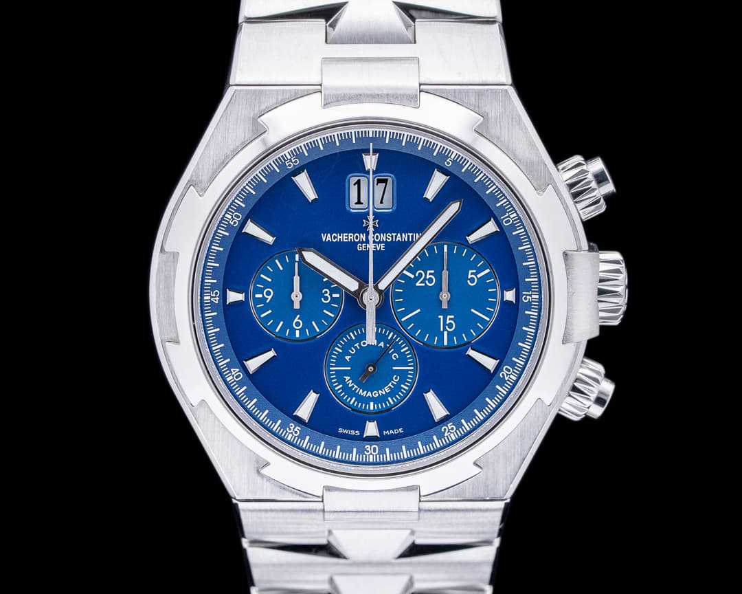 Vacheron Constantin Overseas 49150 Chronograph Blue Dial SS FULL SET 