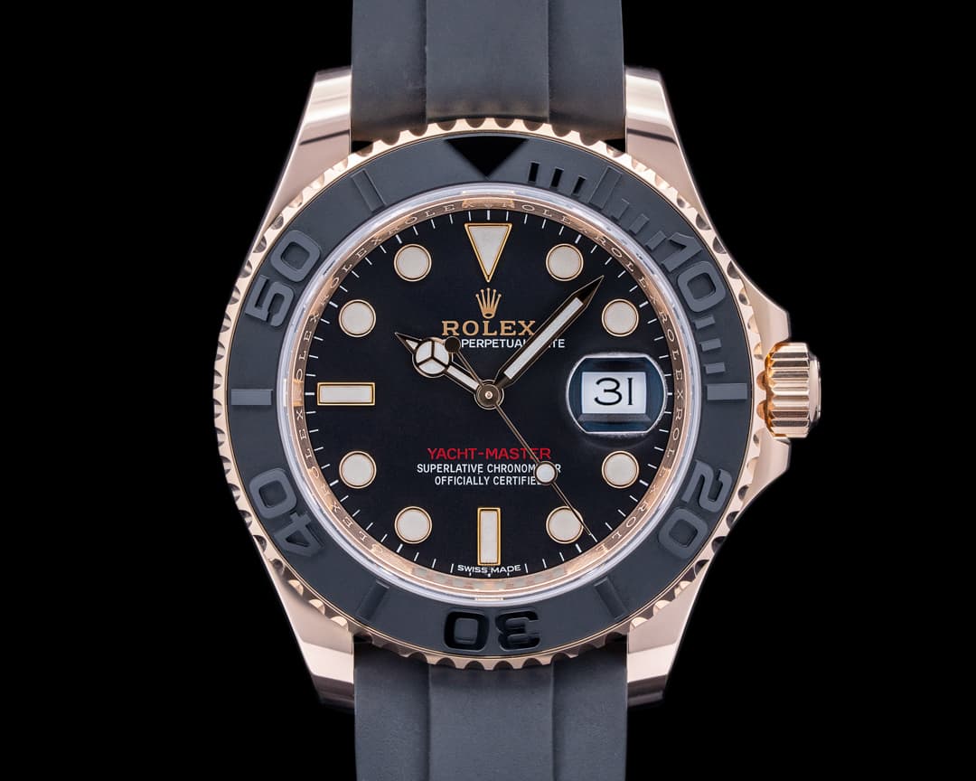 Rolex Yacht Master 116655 18K Rose Gold / Rubber 40MM