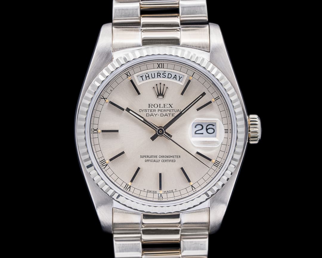 Rolex Oyster Perpetual Day Date 18K White Gold c. 1983