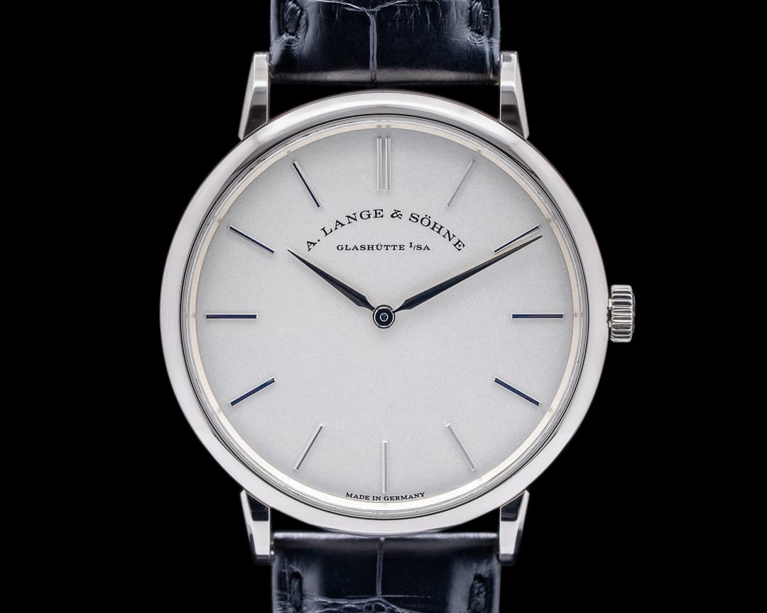 A. Lange and Sohne Saxonia Thin Manual Wind 201.027 18K White Gold