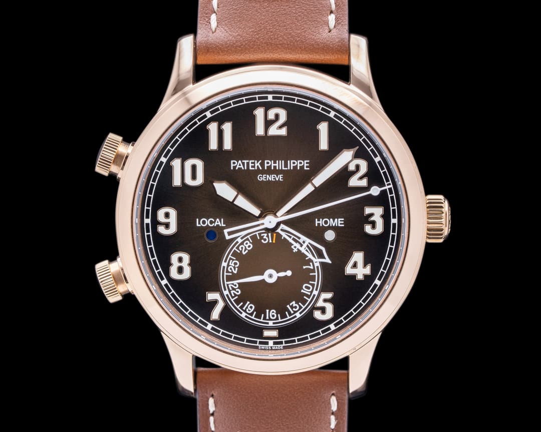 Patek Philippe Calatrava 5524R Pilot Travel Time 18k Rose Gold