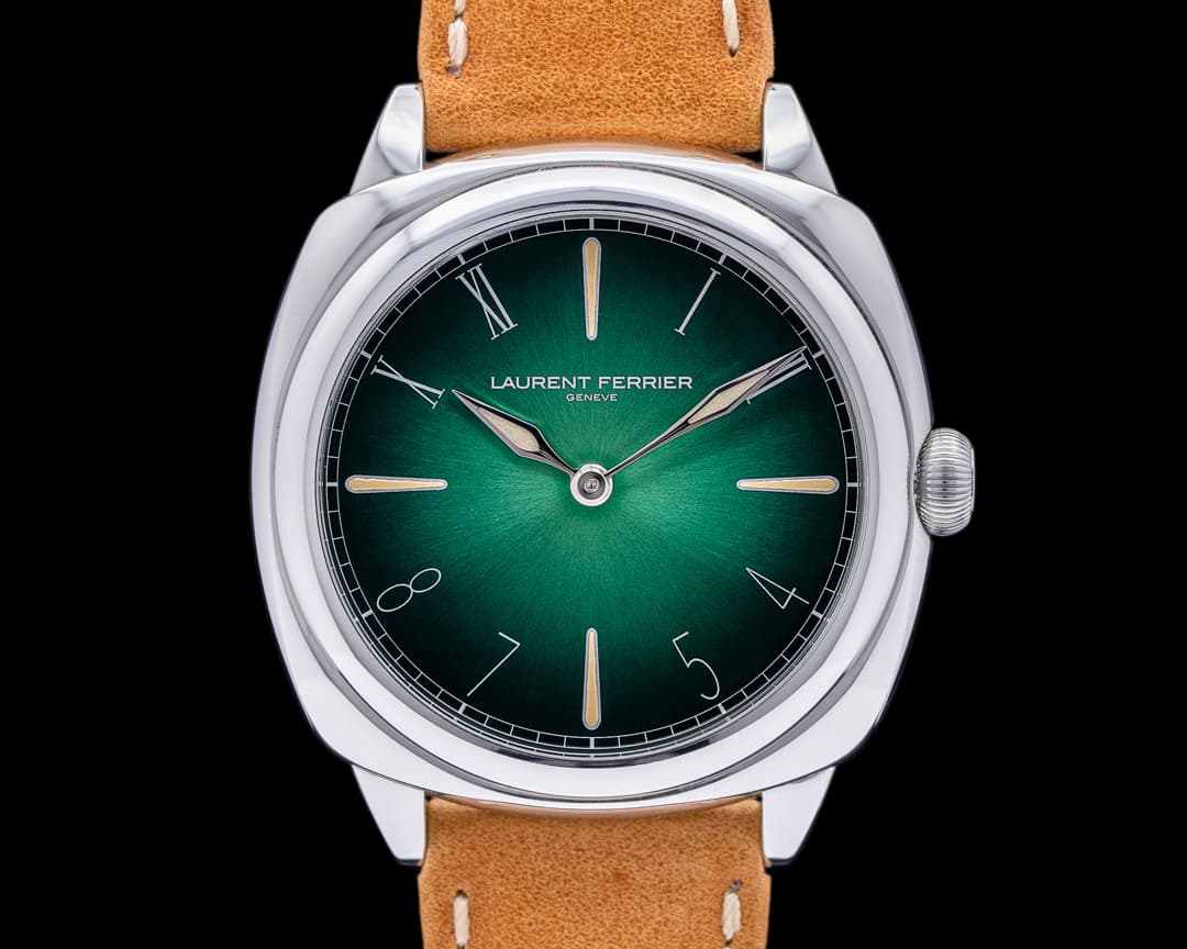 Laurent Ferrier Galet Micro Rotor Square SS California Dial Green LIMITED UNWORN