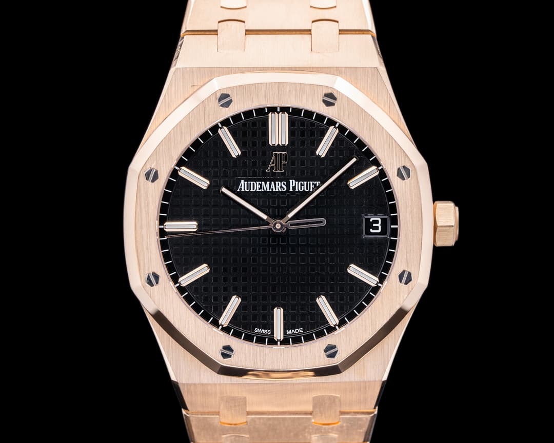 Audemars Piguet Royal Oak Black Dial 15500OR Rose Gold 