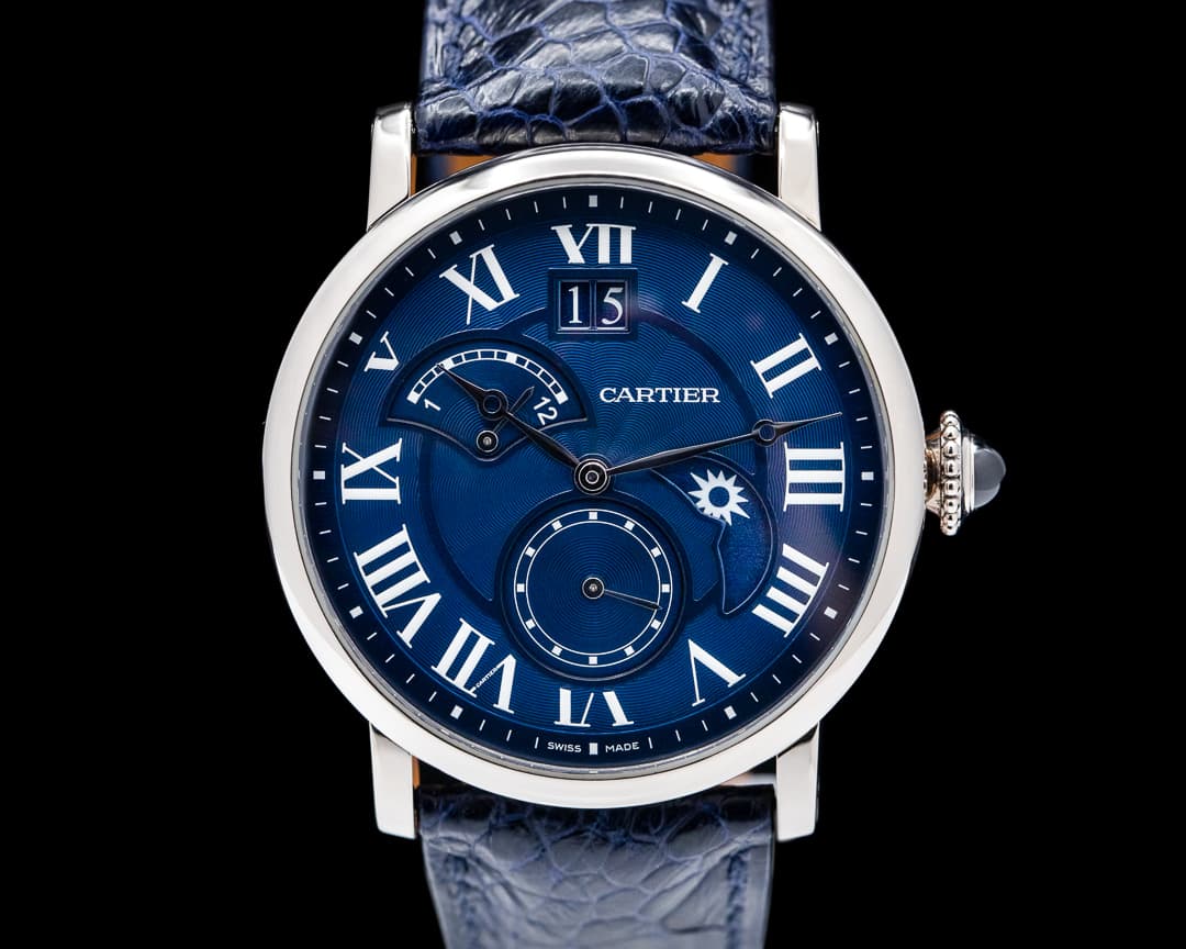 Cartier Rotonde Second Time Zone Day Night White Gold Limited to 200 Examples