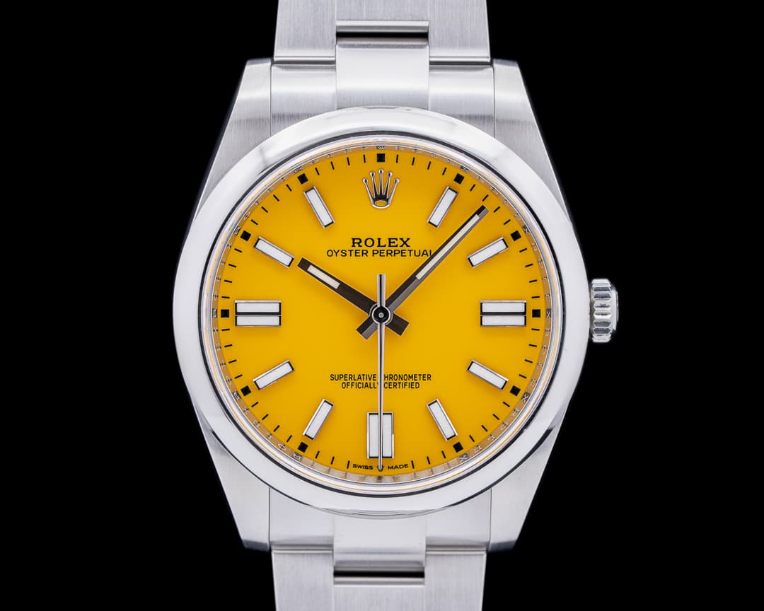 Rolex Oyster Perpetual 124300 41mm SS / Yellow Dial 