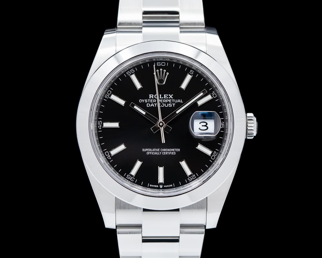 Rolex Datejust 41 126300 Black Stick Dial SS