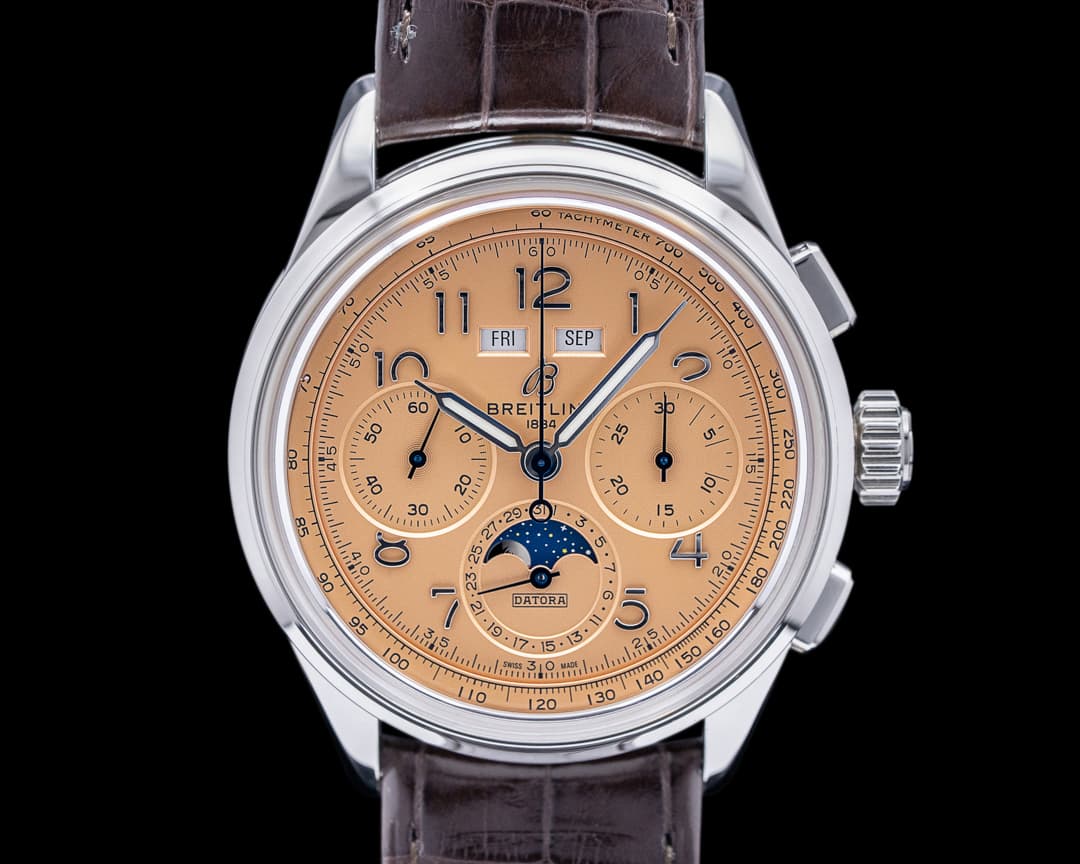 Breitling Premier B25 Datora Salmon Dial 