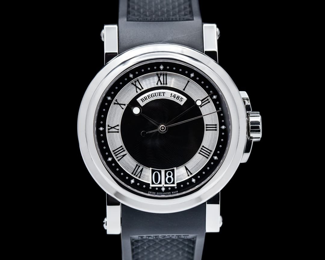 Breguet Marine Big Date Black Dial SS / Rubber 
