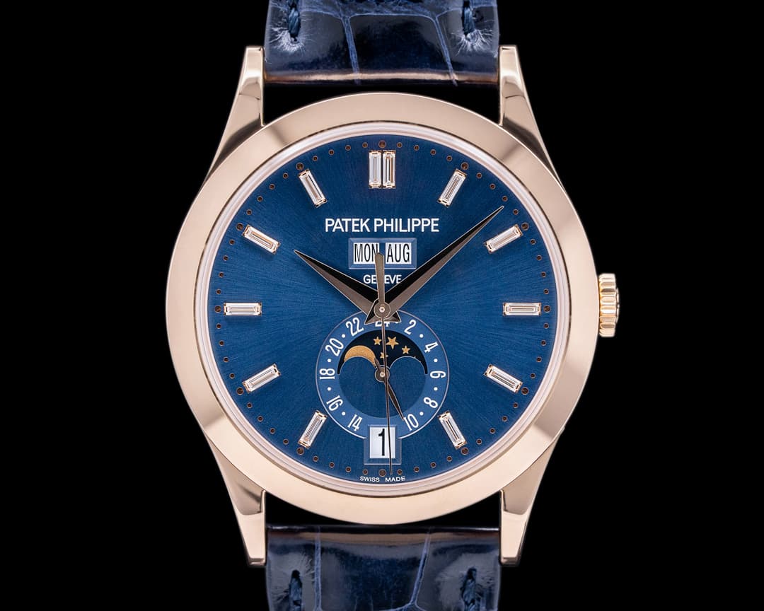 Patek Philippe Annual Calendar 5396R-015 Rose Gold Blue Diamond Dial 