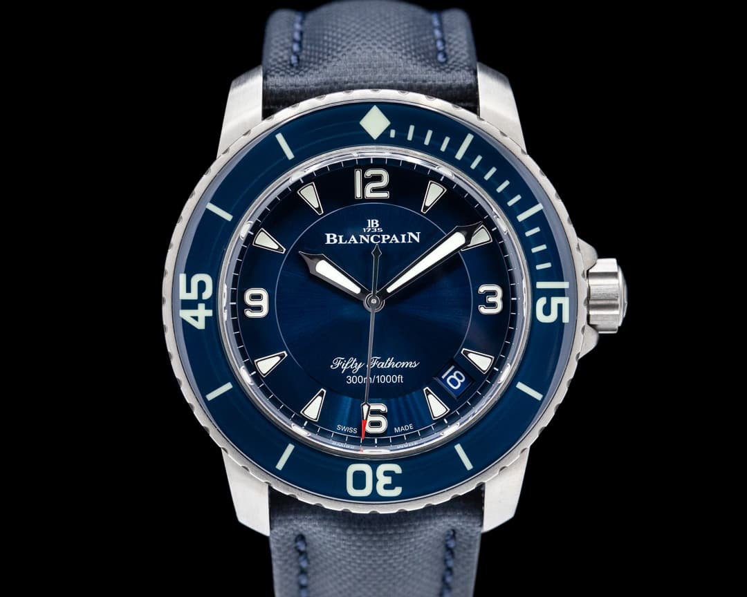 Blancpain  Fifty Fathoms Blue Dial Titanium