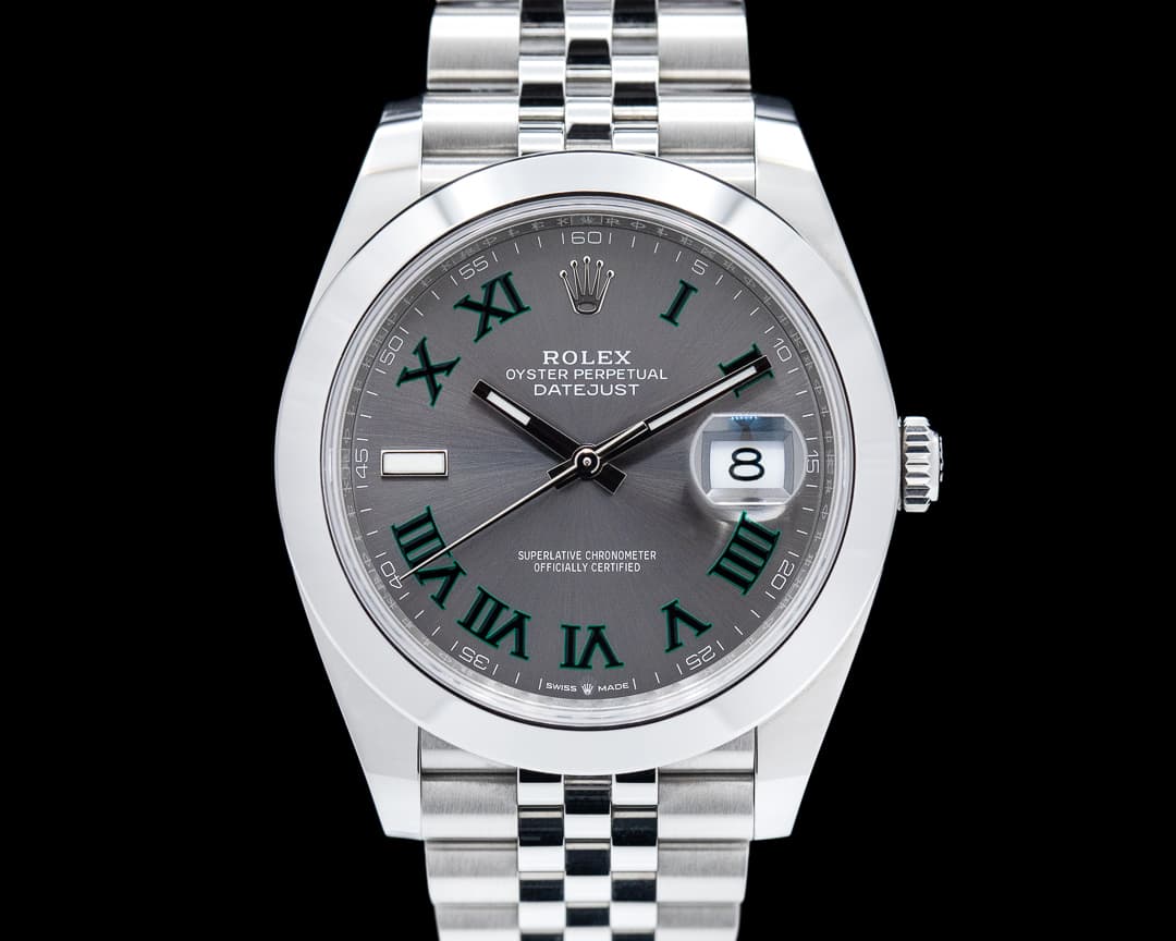 Rolex Datejust 41 126300 Wimbledon Slate Roman Dial SS 2023