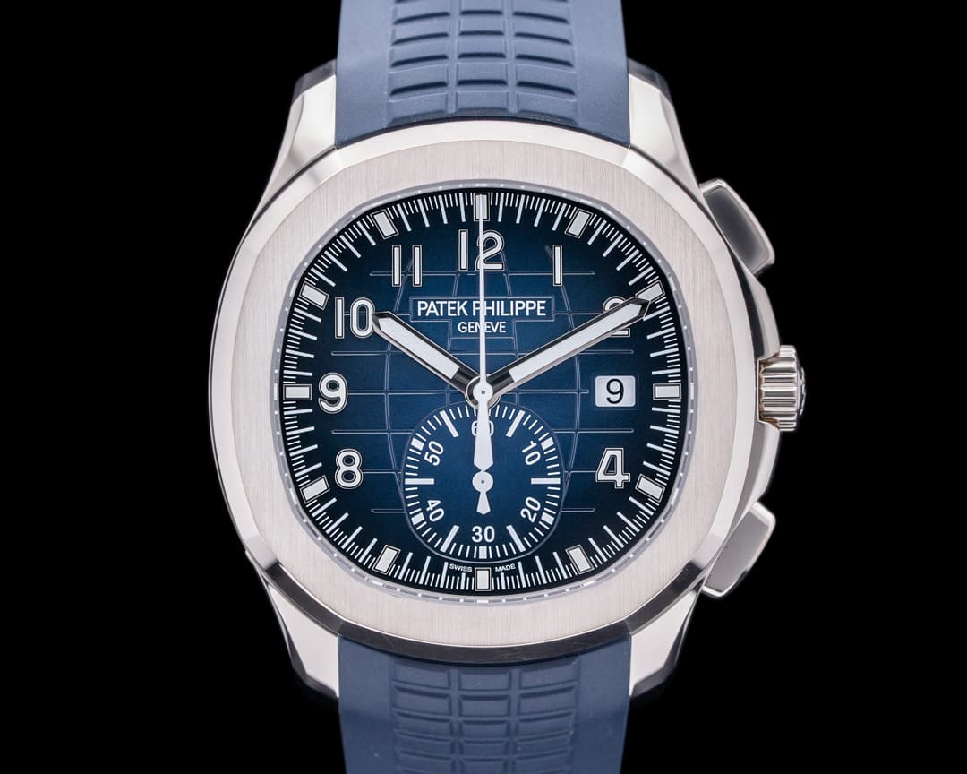 Patek Philippe 5968G Aquanaut Chronograph White Gold Blue Dial 2023