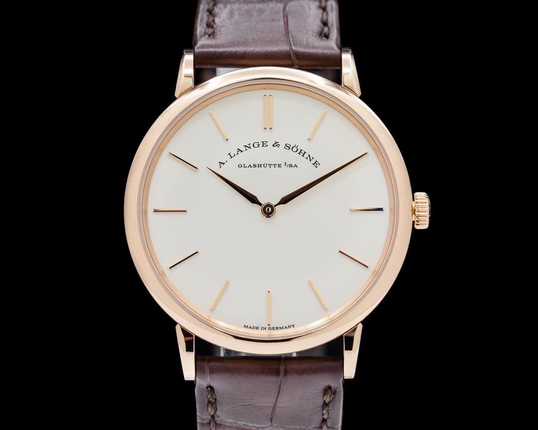 A. Lange and Sohne Saxonia Thin 37mm Manual Wind 18K Rose Gold