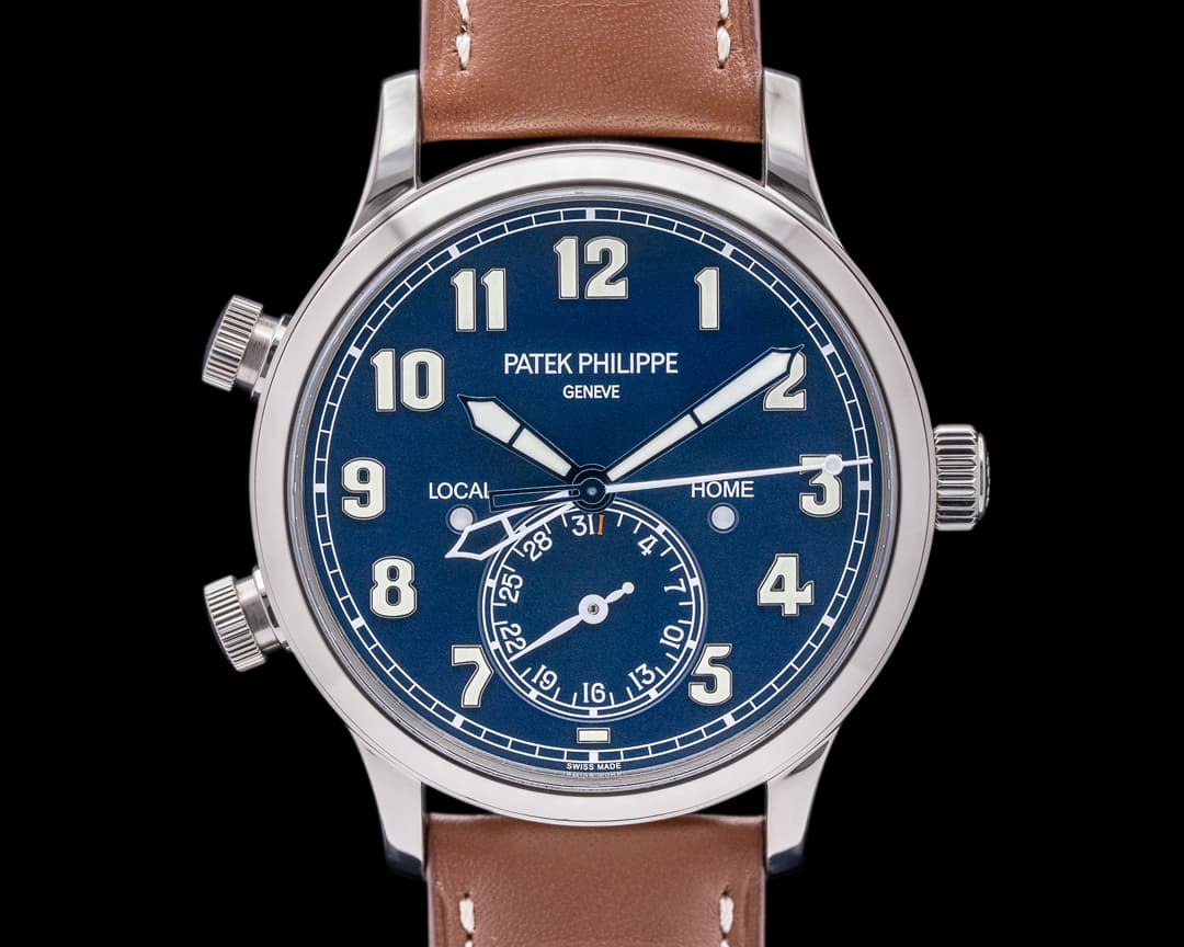Patek Philippe Calatrava 5524G Pilot Travel Time 18k White Gold