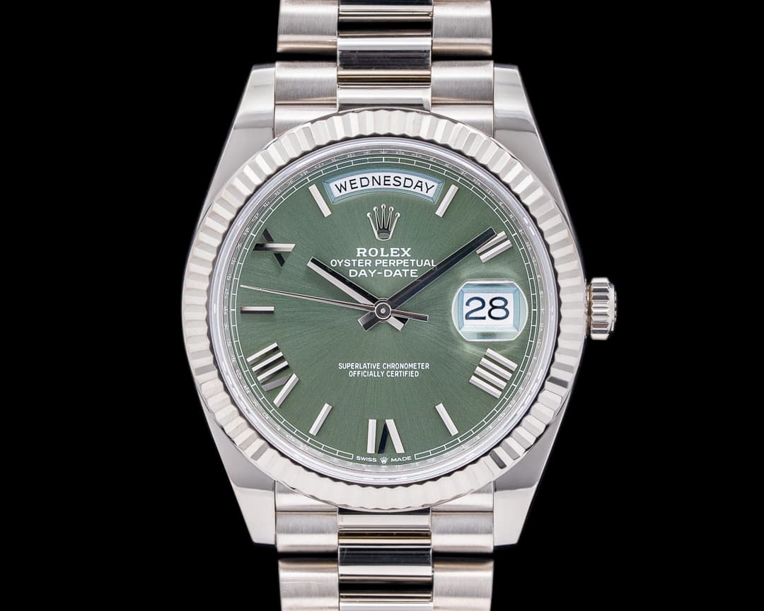 Rolex Day Date 228239 Olive Green Presidential 18K WG 40MM 