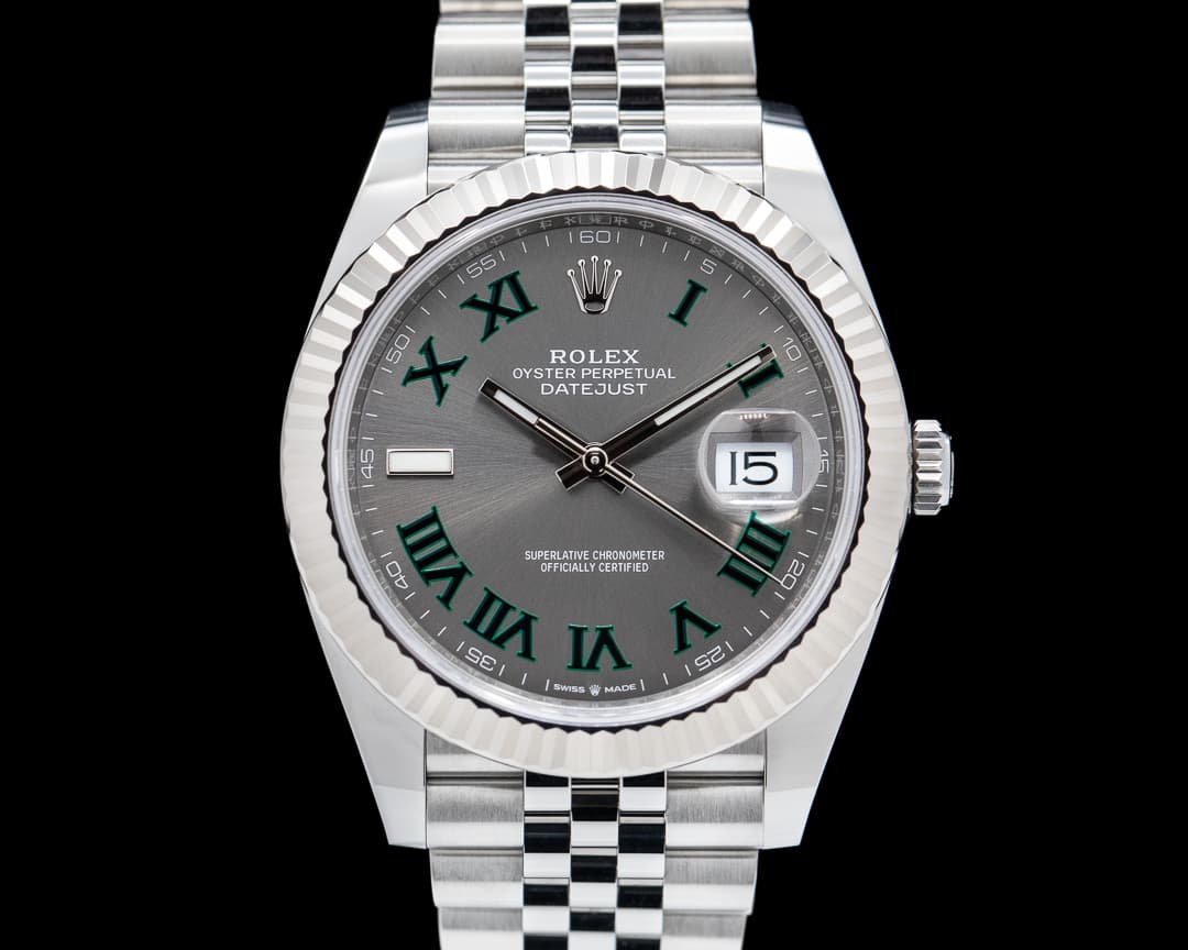 Rolex Datejust 41 Rhodium Wimbledon Dial Jubilee