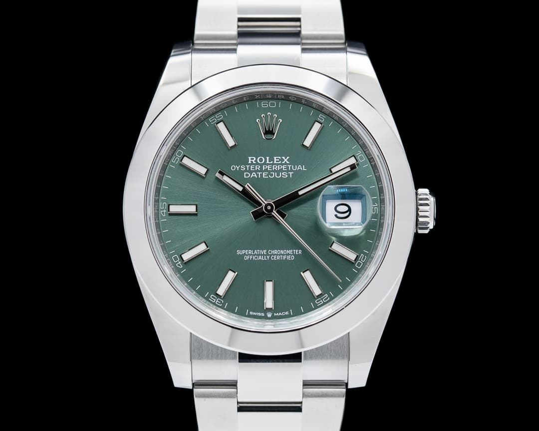 Rolex Datejust 41 Mint Stick Dial SS Oyster 2023
