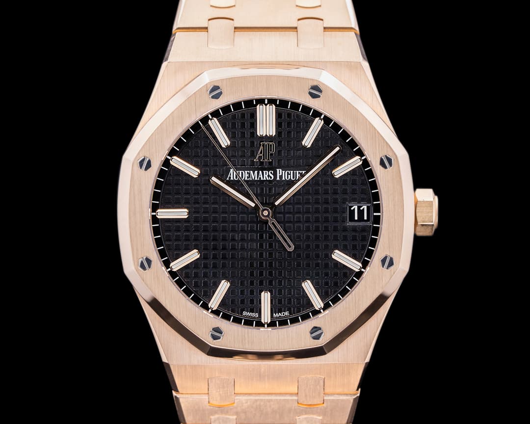 Audemars Piguet Royal Oak Black Dial 15500OR Rose Gold 