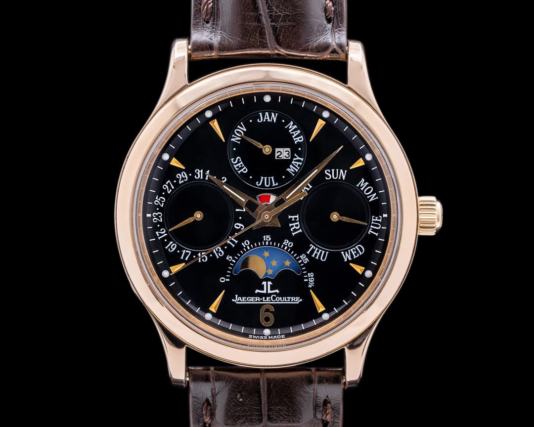 Jaeger LeCoultre Master Control Perpetual 18k RG / Black Dial 